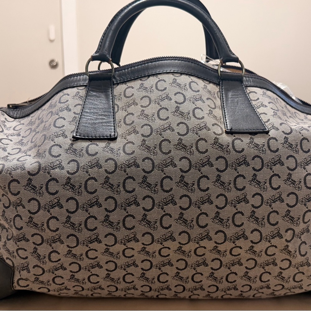 Celine Blue Boston luggage bag. Vintage